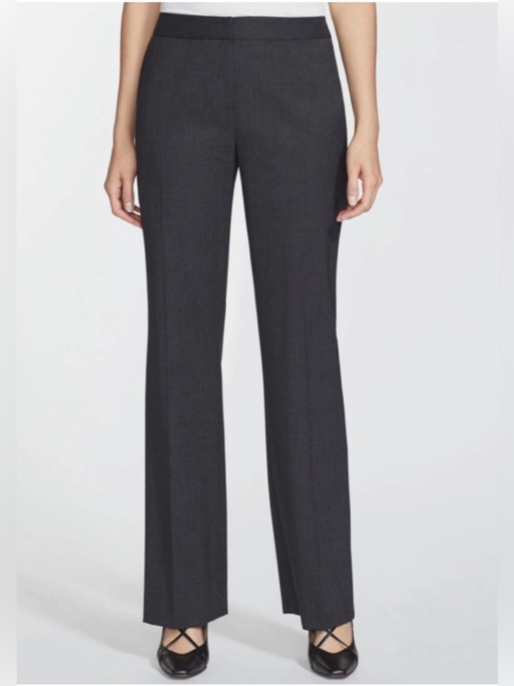 Women’s Lafayette 148 Stretch Wool Gates dress pants, dark gray, size 8, EUC